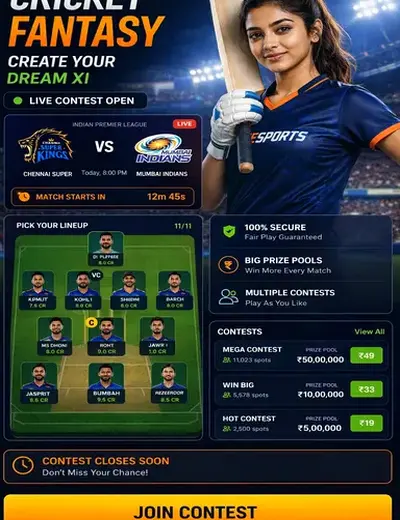 Andarbahar (andar bahar apk) fantasy cricket & matchday visual 3